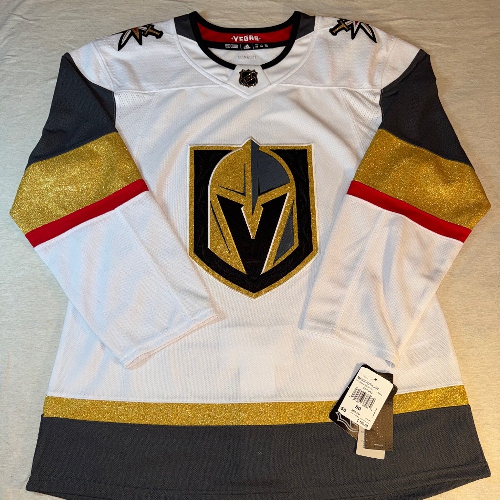 Adidas Vegas Golden Knights NHL Jersey White Away Size 50 New w/ Tags
